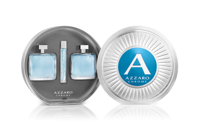 Azzaro chooses a metal coffret by Cosfibel